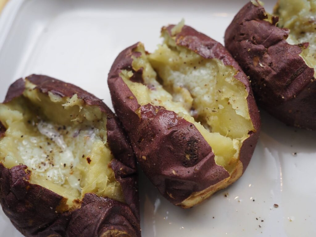 Baked Japanese sweet potato-healthy and delicious.